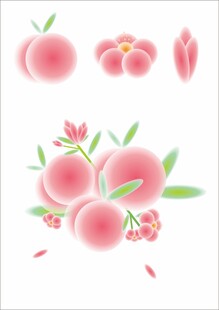 桃子插画