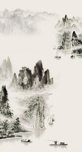 水墨山水玄关