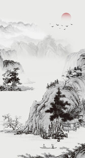 水墨山水玄关