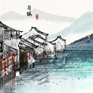 水墨江南水乡古建筑美景