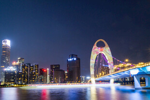 广州城市夜色摄影图片