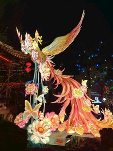 华丽凤凰彩灯