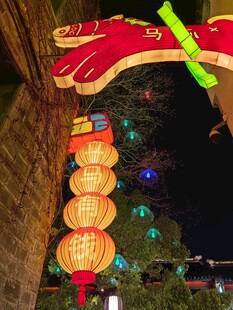 龙形彩灯点亮夜色