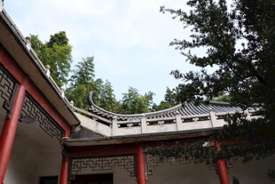 中式古建筑屋檐景观