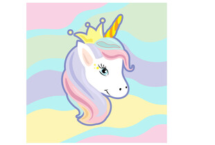 可爱独角兽插画