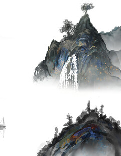 水墨山水间的奇幻景致