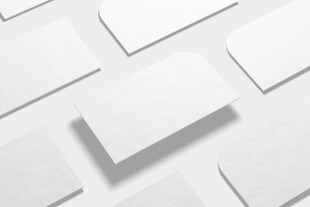 空白名片整齐排列展示样机