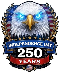 美国独立日周年标志