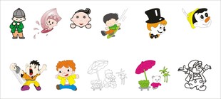 卡通儿童插画素材集合