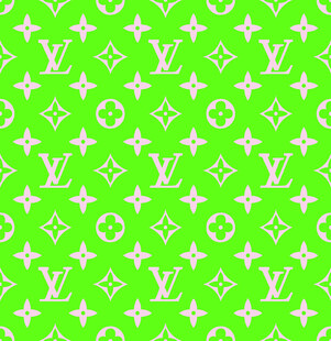 绿色LV经典图案背景
