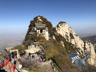 华山之巅古建筑景观