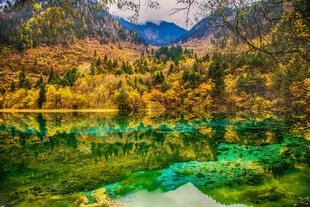秋日山水湖景绝美风光