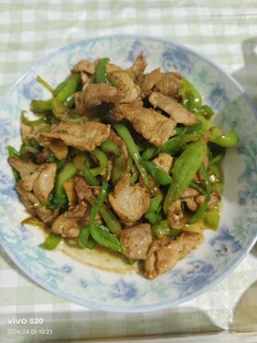青椒炒肉片