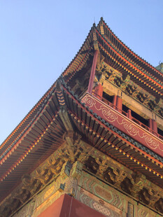 中式古建老北京的鼓楼