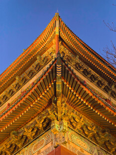中式古建老北京的鼓楼