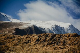 雪山下的广袤原野