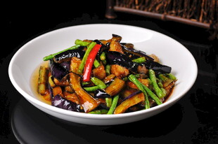 美味素炒茄子 茄子炒豆角 