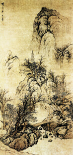 秋山萧寺图