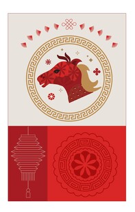 马年主题精美装饰图案