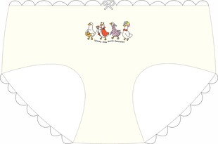 可爱刺绣女士内裤