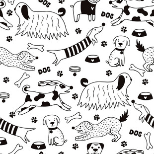 可爱狗狗图案背景图