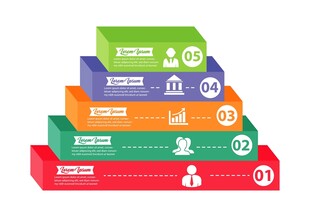 阶梯分布信息图