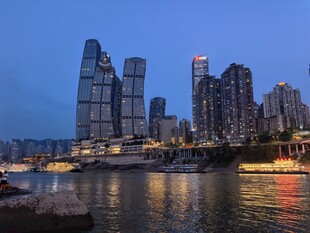 重庆城市风光朝天门江北嘴天际线
