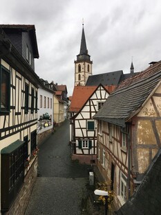 欧洲小镇古朴街道风景