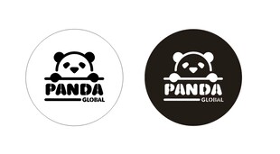 熊猫图案徽章镂空灯箱