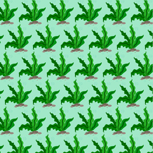 清新水草无缝背景图案