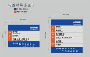 司型材楼层指引牌
