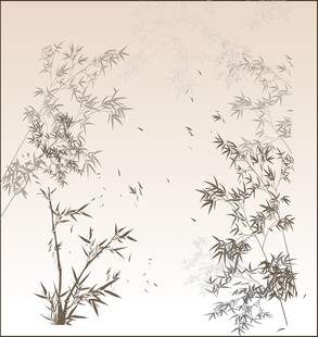 水墨写意花草图