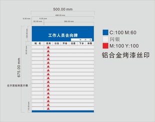 公司人员去向牌