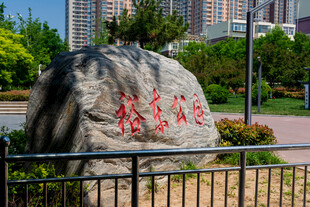 公园景观石镌刻校名