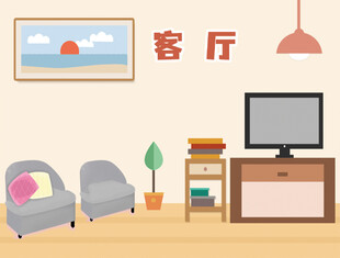情景教室客厅背景墙图片