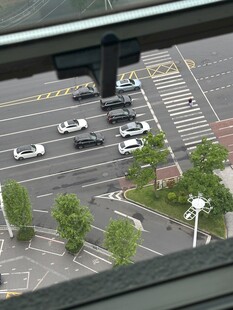 俯瞰城市停车场景象