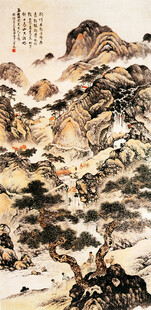 水墨山水国画风景图