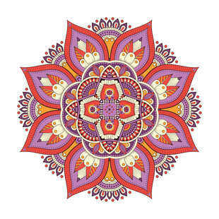 精美曼陀罗花纹图案设计