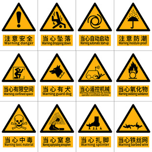 最新警示标志集合