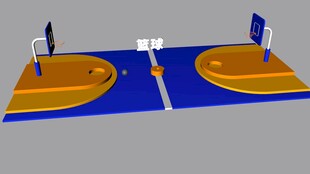 简约风格篮球场设计图