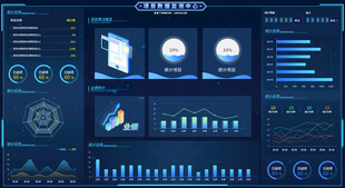 科技风数据可视化界面