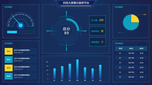 科技风数据可视化界面