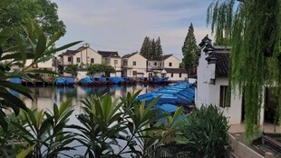 周庄水乡河畔美景