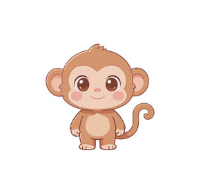 可爱小猴子卡通形象