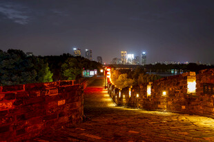 南京明城墙夜景风光