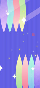 梦幻彩色尖塔星空背景图