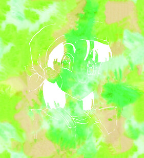 绿色地球与手的创意画面