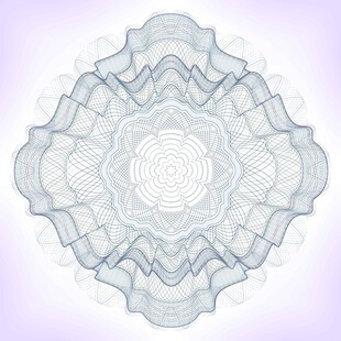 梦幻几何花纹防伪纹