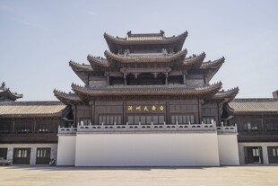 临沂古城中式古建筑楼阁