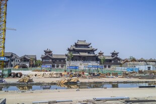 沂州古城古建施工场景